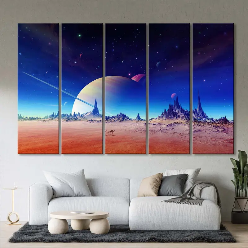 Planets Canvas Decor, Space Wall Art Canvas, Saturn Canvas Print, Saturn Wall Decor, Canvas Painting, Poster Worlds Wall Art, Street Art, - 3