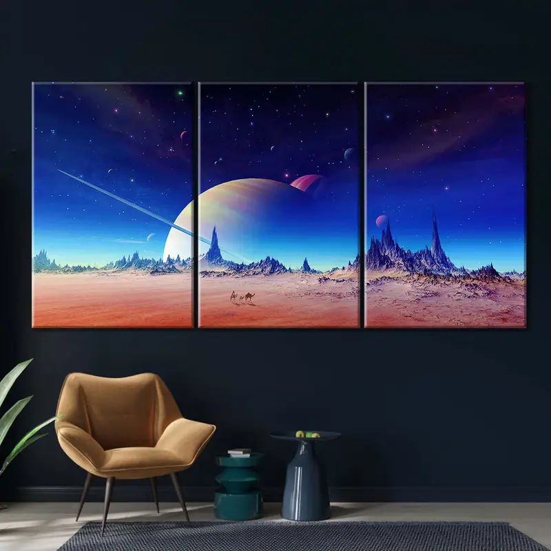 Planets Canvas Decor, Space Wall Art Canvas, Saturn Canvas Print, Saturn Wall Decor, Canvas Painting, Poster Worlds Wall Art, Street Art, - 1