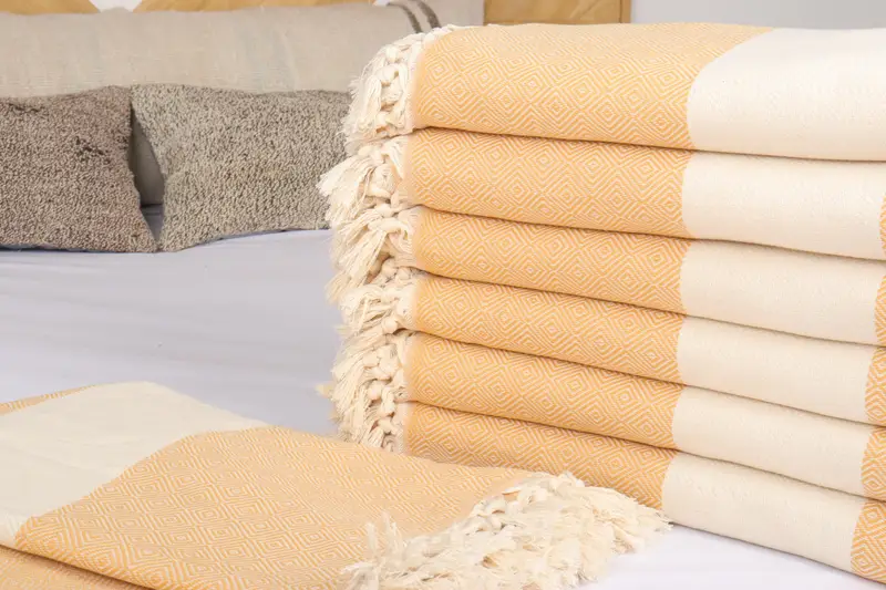 Personalized Blanket, Beach Theme Wedding Gift, 96x80 Cotton Diamond Towel, Woven Throw Blanket, Embroidered Bedspread, Bachelorette Party Favors - 3