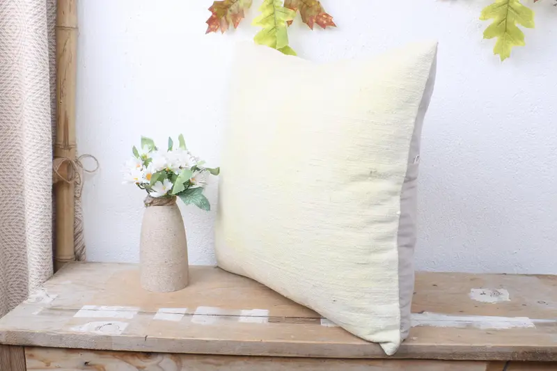 Kilim Cushion Sham, Gift Pillow, Cushion Cover, Accent Throw Cushion, 16x16 Rainbow Cushion Case, Handmade Kilim Cushion, Cozy Throw Pillow Sham - 4