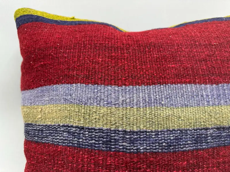Pattern Throw Cushion Case, Antique Pillows, 20x20 Red Pillow, Chair Pillow Cover, Vintage Pillow, Handmade Kilim Cushion, Cushion Cover - 5