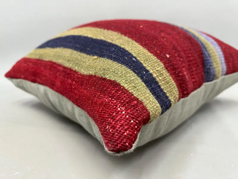 Pattern Throw Cushion Case, Antique Pillows, 20x20 Red Pillow, Chair Pillow Cover, Vintage Pillow, Handmade Kilim Cushion, Cushion Cover - 6