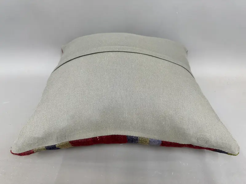 Pattern Throw Cushion Case, Antique Pillows, 20x20 Red Pillow, Chair Pillow Cover, Vintage Pillow, Handmade Kilim Cushion, Cushion Cover - 7