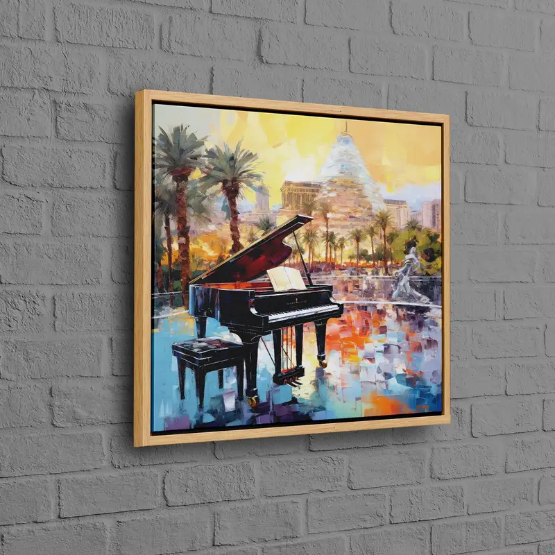 Canlı Soyut Kanvas: Müzisyenin Renkli Uyumdaki Melodisi