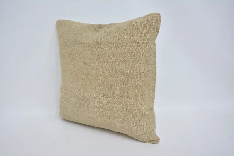 Kilim Cushion Sham, 16x16 Beige Cushion Case, Anatolian Pillow Cover, Vintage Kilim Pillow, Authentic Cushion Cover, Pillow Case, Throw Kilim Pillow - 4