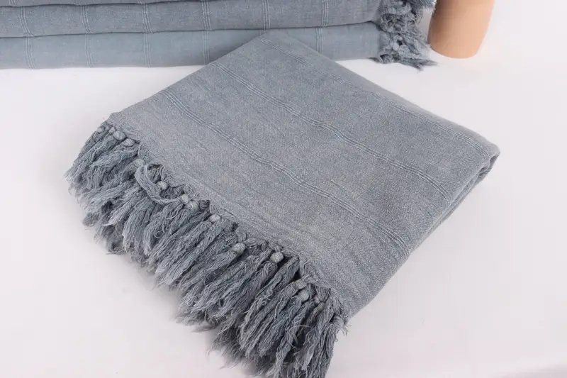 Personalized Blanket, Shower Curtain, 92x70 Cotton Stonewashed Towel, Personalized Gifts, Gift For The Home Decor, Wedding For Favor, Woven Blanket - 5