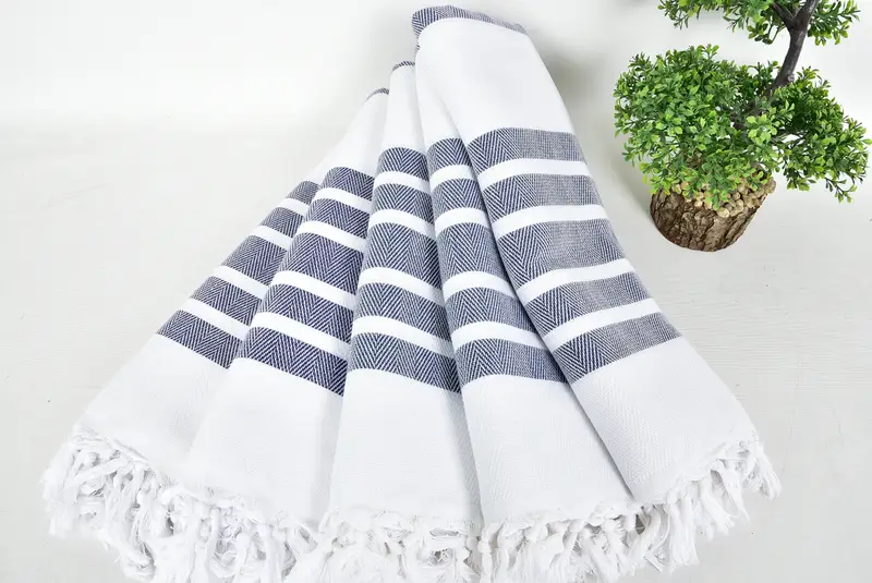 Personalized Wedding Gift For Couple, Spa Gift Towel, 70x40 Cotton Herringbone Towel, Wedding Favors, Lightweight Turkish towel, Beach towel - 4
