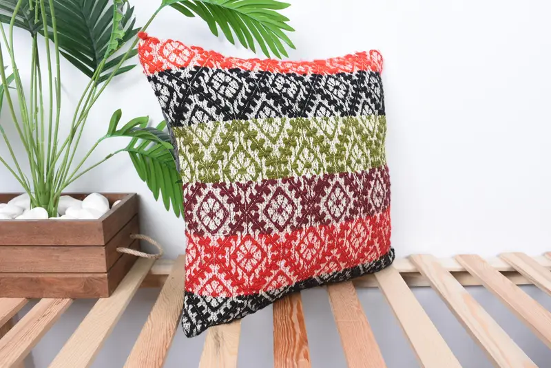 Kilim Pillow, Custom Pillow Case, Pillow for Sofa, 16x16 Green Pillow, Turkish Bench Pillow Sham, Pillow Sham, Antique Pillows, Ikat Pillow Cover - 4