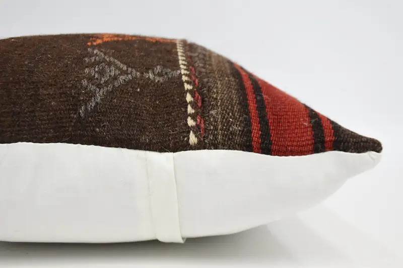 Interior Designer Pillow, Turkish Rugs Pillow Case, Pillow Case, Gift Pillow, 20x20 Brown Cushion, Vintage Kilim Pillow, Aztec Cushion - 5
