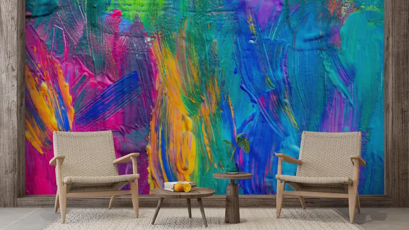 Abstract Paper Art, Wall Art Decor, Colorful Wallpaper, Color Digital Paper, Wallpaper Art, Modern Wall Print, Wallpaper Border, - 2