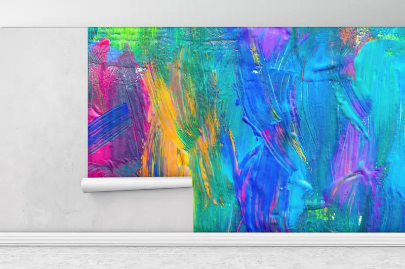 Abstract Paper Art, Wall Art Decor, Colorful Wallpaper, Color Digital Paper, Wallpaper Art, Modern Wall Print, Wallpaper Border, - 1