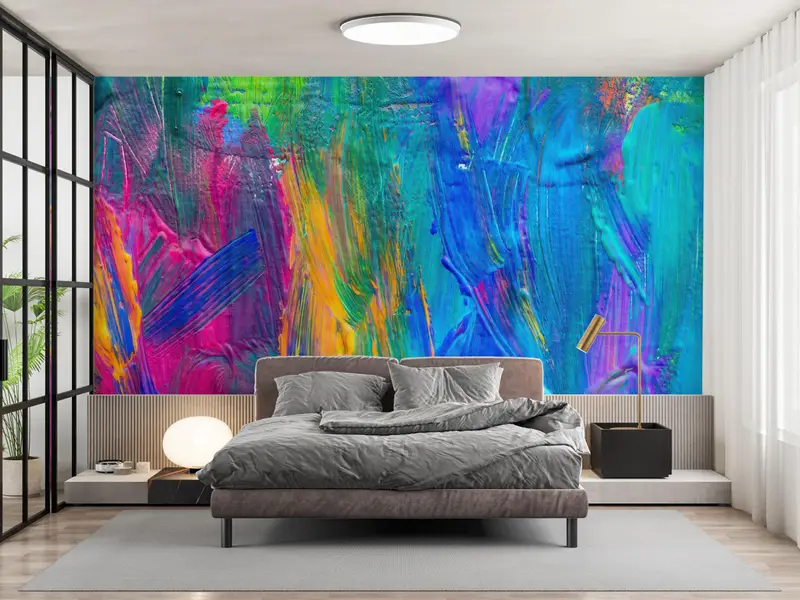 Abstract Paper Art, Wall Art Decor, Colorful Wallpaper, Color Digital Paper, Wallpaper Art, Modern Wall Print, Wallpaper Border, - 4