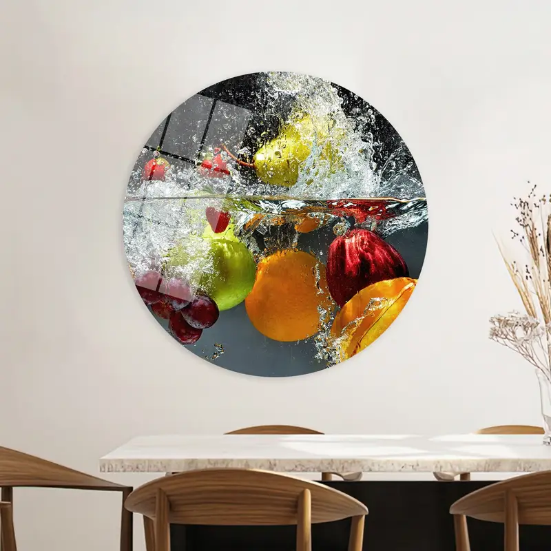 Trendy Fruits Splash Kitchen Canvas - Colorful, Artistic Decor