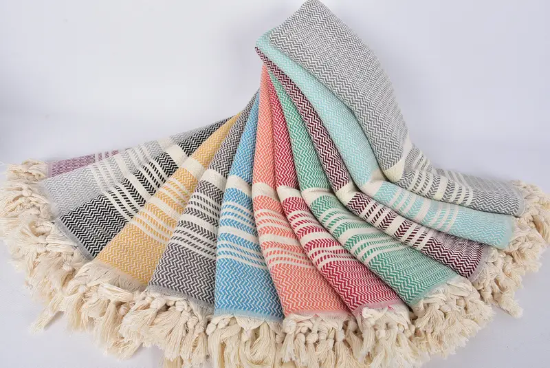 Türkisches Handtuch, 40x18 Baumwollstreifenhandtuch, Geschenk für Kollegen, Freund Geschenk, Hochzeitstag Geschenk, Hochzeitsgeschenk, Badezimmertücher - 4