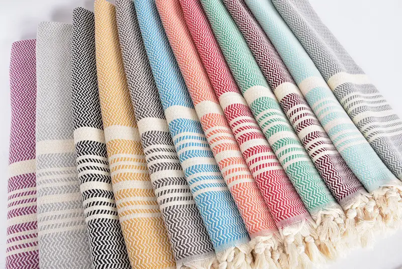 Türkisches Handtuch, 40x18 Baumwollstreifenhandtuch, Geschenk für Kollegen, Freund Geschenk, Hochzeitstag Geschenk, Hochzeitsgeschenk, Badezimmertücher - 6