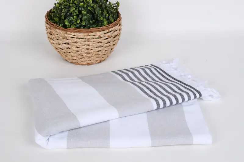Boyfriend Christmas Gift, Large Turkish Towel, Turkish Towel Bulk, Bachelorette Party Gifts, 68x36 Cotton Striped Terry Towel, Quick-dry peshtemal - 5