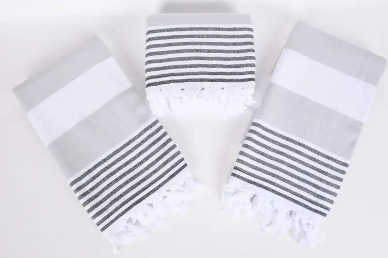 Boyfriend Christmas Gift, Large Turkish Towel, Turkish Towel Bulk, Bachelorette Party Gifts, 68x36 Cotton Striped Terry Towel, Quick-dry peshtemal - 7