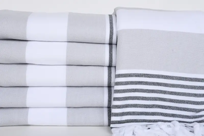 Boyfriend Christmas Gift, Large Turkish Towel, Turkish Towel Bulk, Bachelorette Party Gifts, 68x36 Cotton Striped Terry Towel, Quick-dry peshtemal - 2