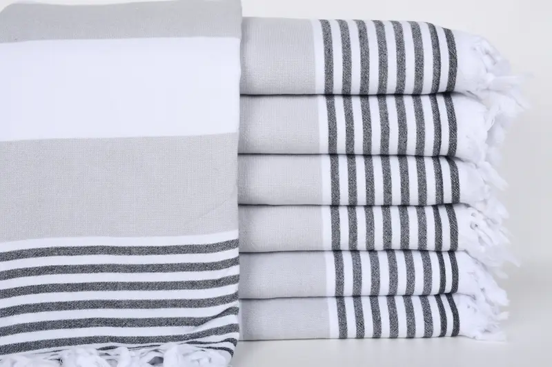 Boyfriend Christmas Gift, Large Turkish Towel, Turkish Towel Bulk, Bachelorette Party Gifts, 68x36 Cotton Striped Terry Towel, Quick-dry peshtemal - 1