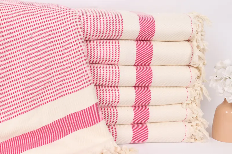Gift For Coworker, Throw Blanket, Bridal Shower Gift, Gift For Wedding Day, Shower Curtain, 88x80 Cotton Striped Towel, Bachelorette Party Favors - 1
