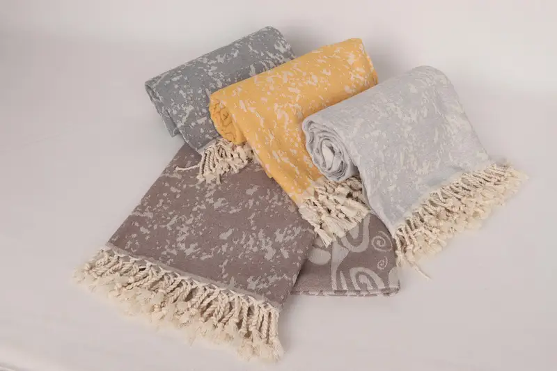 70x40 Cotton Carretta Patterned Towel, Soft and absorbent Turkish towel, Embroidered Towel, Wedding Gift, Housewarming Gift, Wedding For Favor - 5