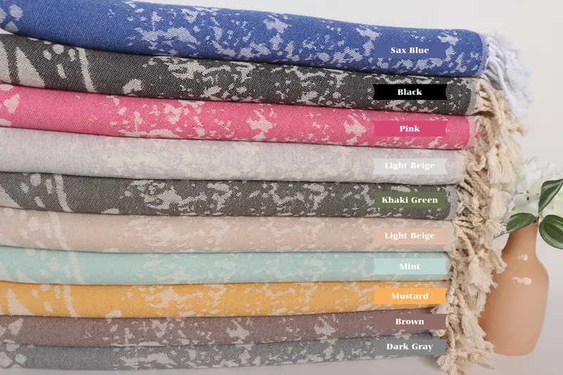 70x40 Cotton Carretta Patterned Towel, Soft and absorbent Turkish towel, Embroidered Towel, Wedding Gift, Housewarming Gift, Wedding For Favor - 1