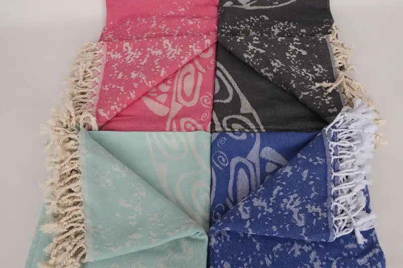 70x40 Cotton Carretta Patterned Towel, Soft and absorbent Turkish towel, Embroidered Towel, Wedding Gift, Housewarming Gift, Wedding For Favor - 4