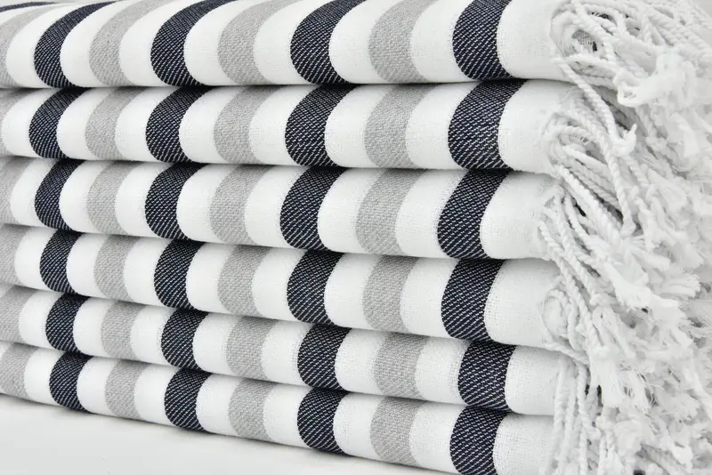 Spa Towel, Employee Gifts, Bachelorette Party Gift, Turkish Towel Set, Bath towel, Quick-dry peshtemal, 70x40 Cotton Striped Towel, Organic Towel - 4