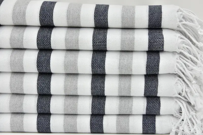 Spa Towel, Employee Gifts, Bachelorette Party Gift, Turkish Towel Set, Bath towel, Quick-dry peshtemal, 70x40 Cotton Striped Towel, Organic Towel - 1