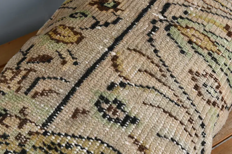 Vintage Kilim Pillow, Cushion Cover, Ikat Pillow Case, Interior Designer Pillow, 16x24 Green Pillow, Pet Cushion, Art Deco Pillow, Kilim Pillow - 4