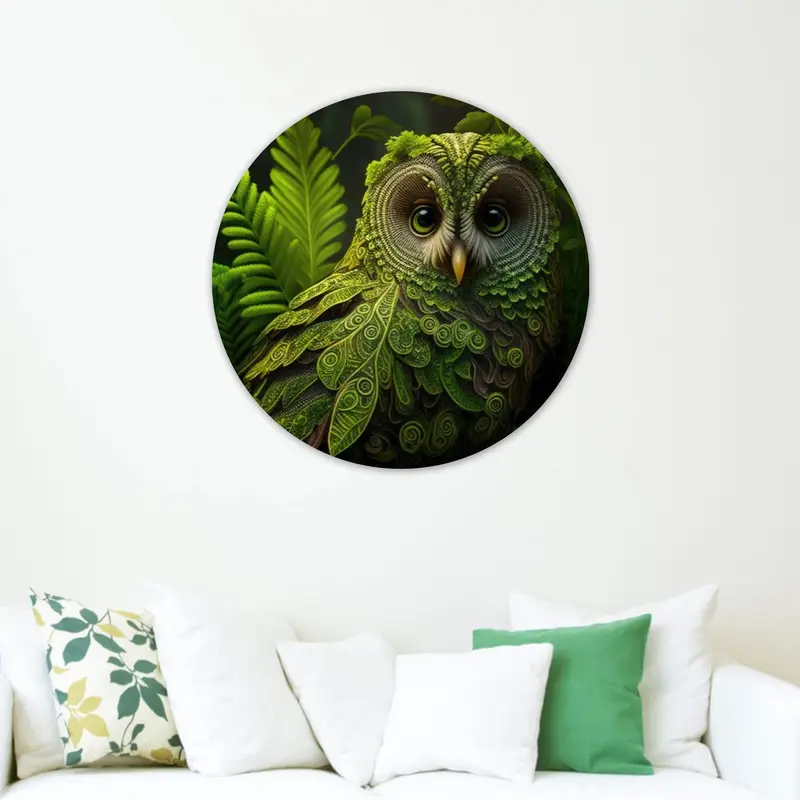 Modern Farmhouse Abstract Owl Canvas Print - Trendy Decor