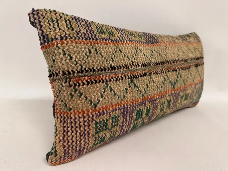 12x24 Beige Pillow Sham, Interior Designer Pillow, Aztec Pillow Sham, Cushion Case, Pillow for Sofa, Sofa Pillow, Kilim Pillow, Couch Pillow - 4