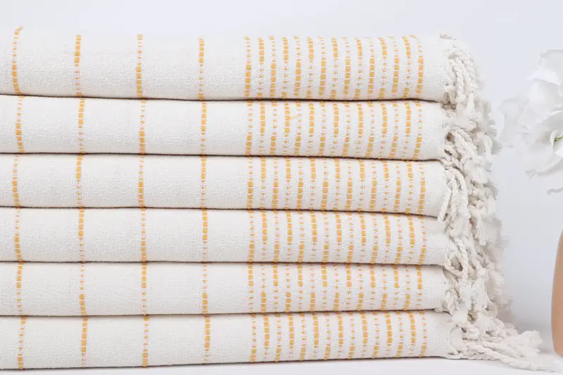 Sand-free towel, Custom Bath Towel, Wedding Day Gift For Bride, Turkish Towel USA, Travel towel, Travel Towel, 70x38 Cotton Striped Design Towel - 3