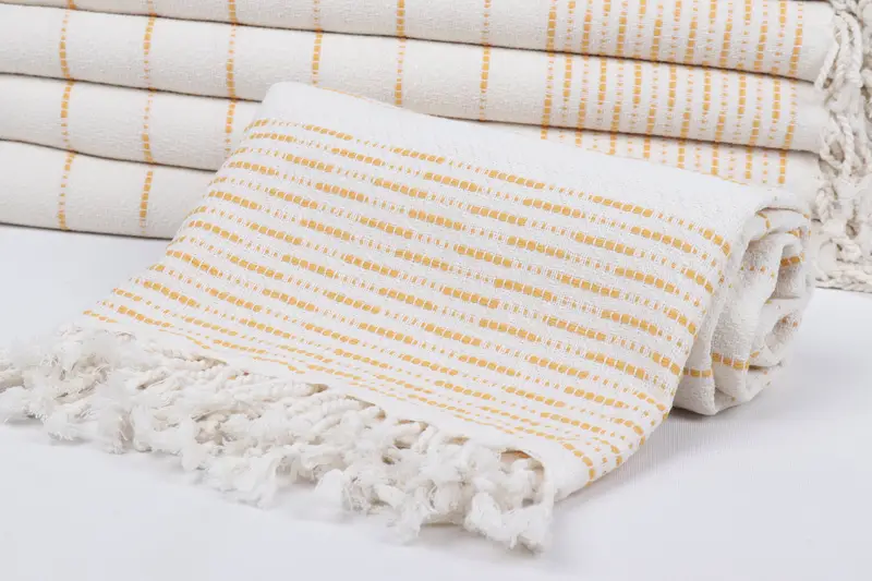 Sand-free towel, Custom Bath Towel, Wedding Day Gift For Bride, Turkish Towel USA, Travel towel, Travel Towel, 70x38 Cotton Striped Design Towel - 4