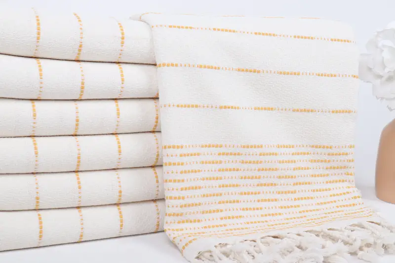 Sand-free towel, Custom Bath Towel, Wedding Day Gift For Bride, Turkish Towel USA, Travel towel, Travel Towel, 70x38 Cotton Striped Design Towel - 2