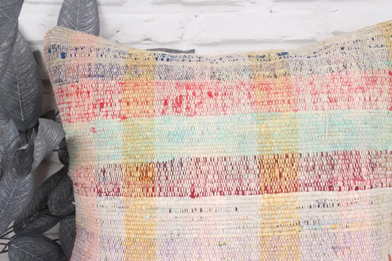 One Of A Kind Cushion Cover, Vintage Pillow, 18x18 Green Pillow, Handmade Kilim Cushion, Pillow Case, Kilim Cushion Sham - 2