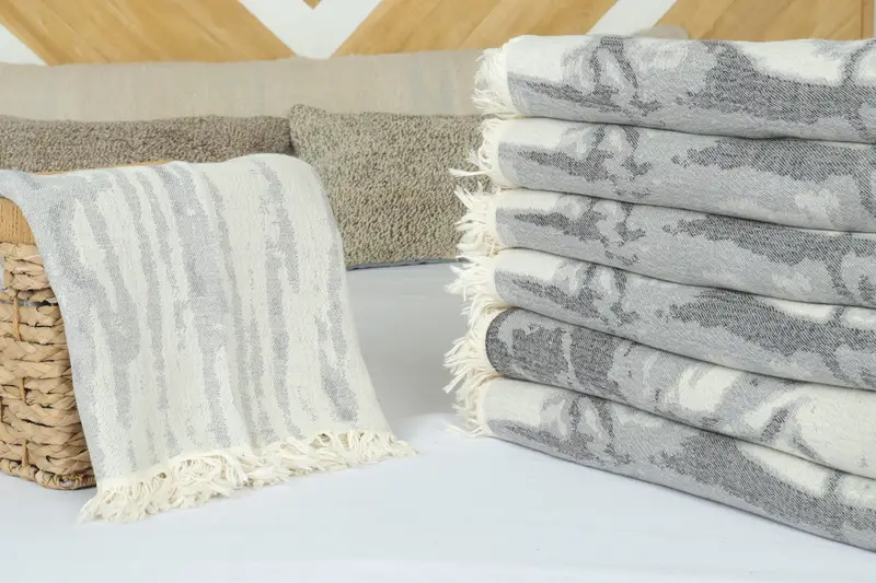 Best Wedding Gift, Wedding Favors, Woven Throw Blanket, Gift For Best Friend, Custom Blanket, Gift For Wedding Day, 88x64 Cotton Cat Design Towel - 4
