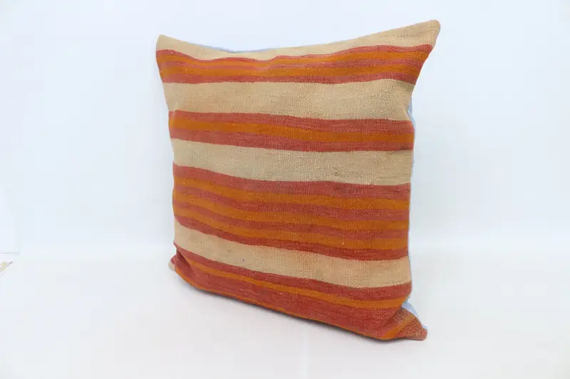 Throw Kilim Pillow, Pillow Case, Cozy Throw Pillow Sham, 28x28 Red Cushion Case, Vintage Kilim Pillow, Gift Pillow, Outdoor Throw Pillow Sham - 4