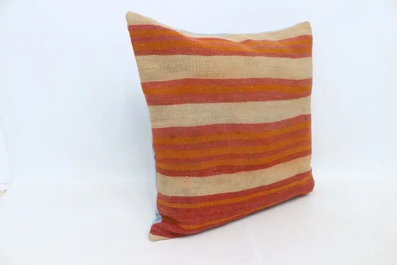 Throw Kilim Pillow, Pillow Case, Cozy Throw Pillow Sham, 28x28 Red Cushion Case, Vintage Kilim Pillow, Gift Pillow, Outdoor Throw Pillow Sham - 3