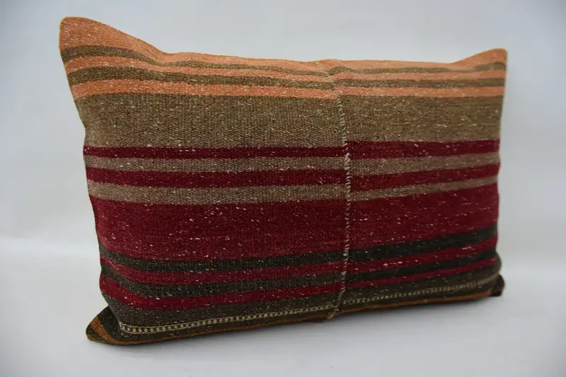 Home Decor Pillow, 16x24 Red Pillow Cover, Pillow Sham, Handwoven Pillow Cover Pillow Case, Kilim Cushion Sham, Kilim Pillow Cover - 2