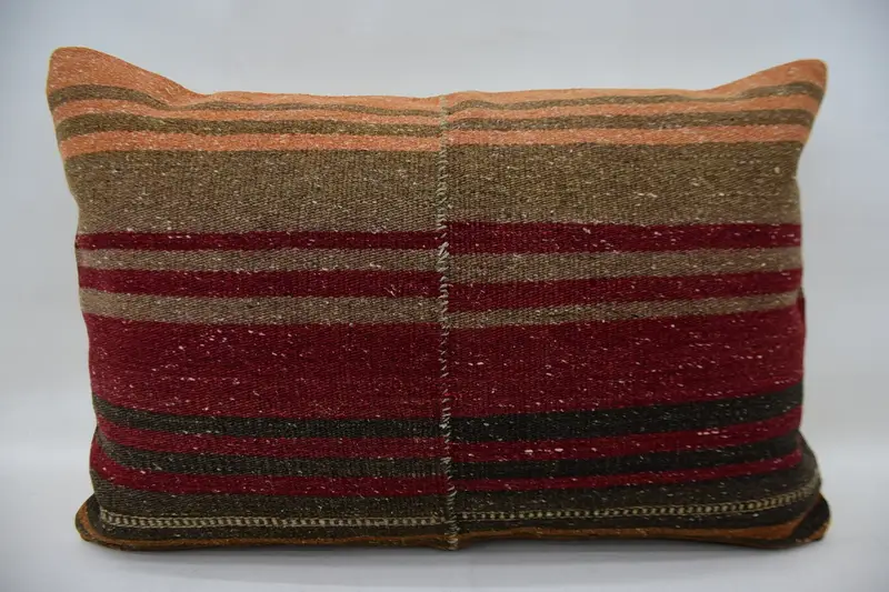 Home Decor Pillow, 16x24 Red Pillow Cover, Pillow Sham, Handwoven Pillow Cover Pillow Case, Kilim Cushion Sham, Kilim Pillow Cover - 4