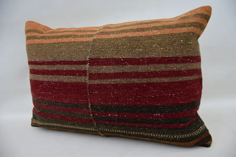Home Decor Pillow, 16x24 Red Pillow Cover, Pillow Sham, Handwoven Pillow Cover Pillow Case, Kilim Cushion Sham, Kilim Pillow Cover - 3