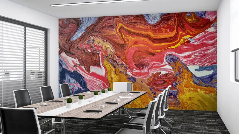 Modern Wall Painting, Contemporary Wall Mural, Vived Wall Print, Colorful Abstract Wall Print, Colorful Wall Mural, - 6