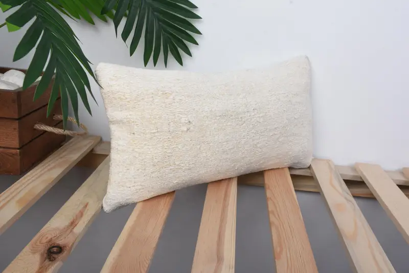Vintage Kilim Throw Pillow, 8x16 White Pillow, Boho Pillow, Throw Kilim Pillow, Designer Throw Pillow Case, Cushion Cover - 4