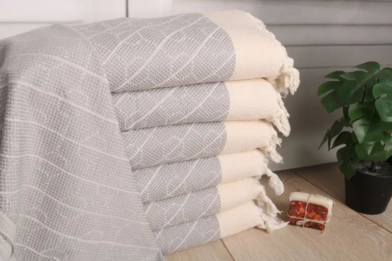 Personalized Gift, 36x18 Cotton Geometric Towel, Monogram Kitchen Towel, Small Towel, Best Wedding Gift, Bridesmaid Gift, Turkish Towel Hand Towel - 1