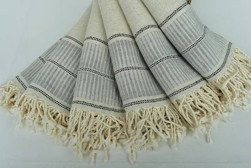 Bachelorette Beach Towel, Large Turkish Towel, Towel With Name, 70x40 Linen Striped Towel, Gift For Coworker, Personalized Towel, Turkish bath towel - 4