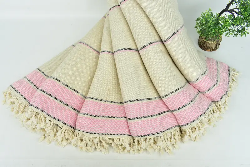 104x96 Cotton Striped Towel, Turkish Beach Blanket, Best Friend Wedding Gift, Couch Blanket, Wedding Favors, Throw Blanket, Custom Blanket - 4
