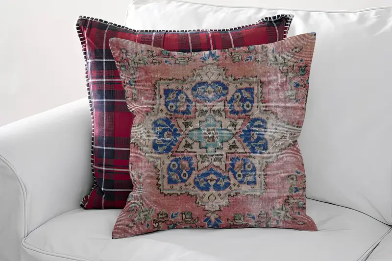 Güneybatı İşlemeli Kırlent, Çok Yönlü Vintage Dekoratif Yastık