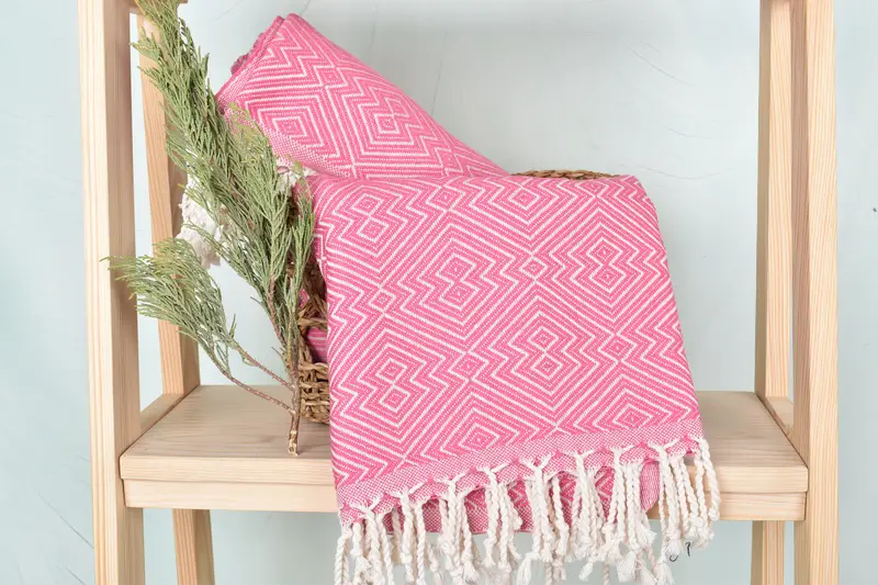 Gift For The Home Decor, Turkish Bath Towel USA, Turkish towel, Beach towel, Personalized Towel, Best Friend Gift Ideas, 76x40 Cotton Diamond Towel - 4
