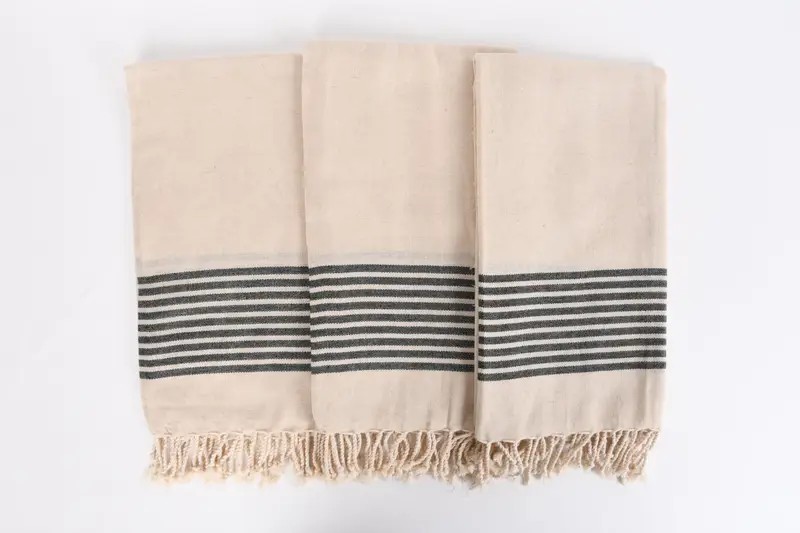 Personalized Turkish Beach Towel, Bachelorette Party Favors, Turkish hand towel, 70x38 Linen Striped Towel, Halloween Gifts, Turkish towel - 6